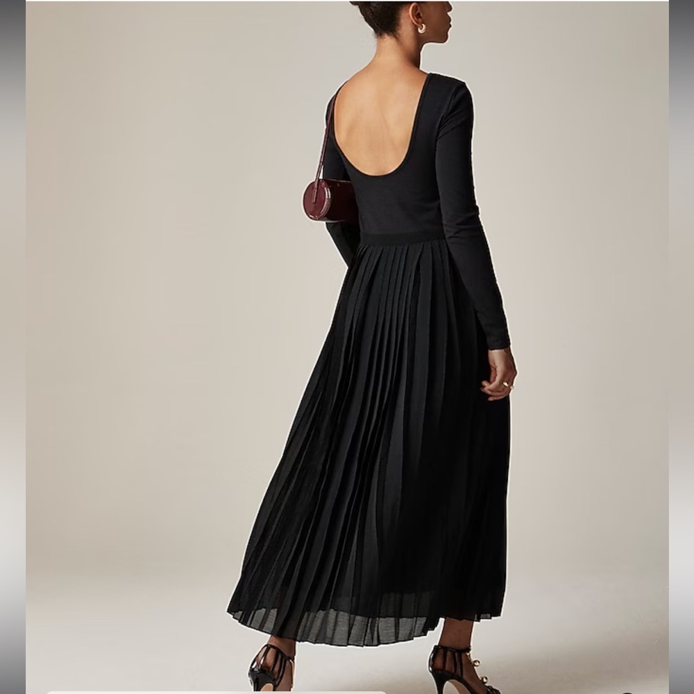 J. Crew Pleated ballet dress in stretch cotton blend Medium Dark Forest NWT - Picture 7 of 7